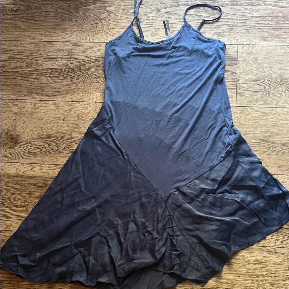 Anthropologie Navy Midi Dress Asymmetrical design